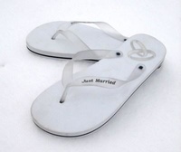 Just Married Flip Flops Vita Damstorlek