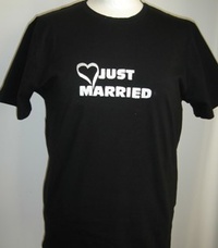 brollopsbubblor.se - Just Married produkter - Just Married T-shirt till honom