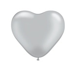 Hjärtformad silverfärgad 10 pack