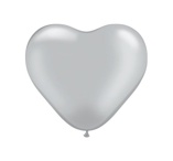 Hjärtformad silverfärgad 10 pack