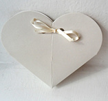 Presentask Hjärta Ivory 50 pack